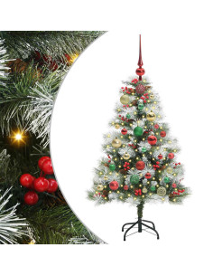 Albero di Natale artificiale Verde e bianco 120 cm 2