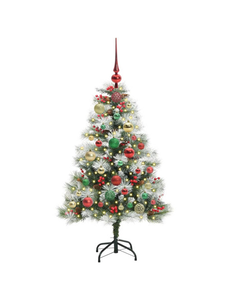Albero di Natale artificiale Verde e bianco 120 cm