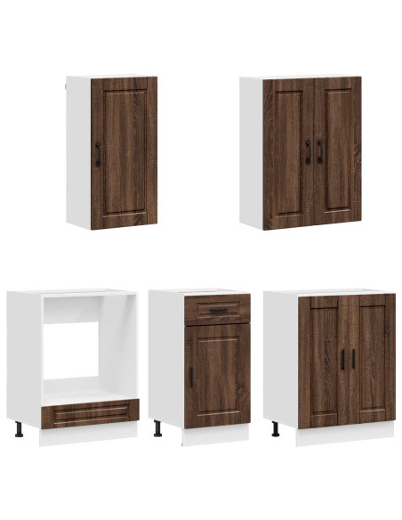 Unità Cucina PORTO 5 pcs Rovere Marrone Legno ingegnerizzato