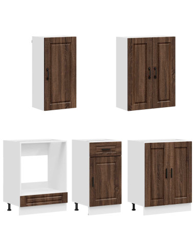 Unità Cucina PORTO 5 pcs Rovere Marrone Legno ingegnerizzato