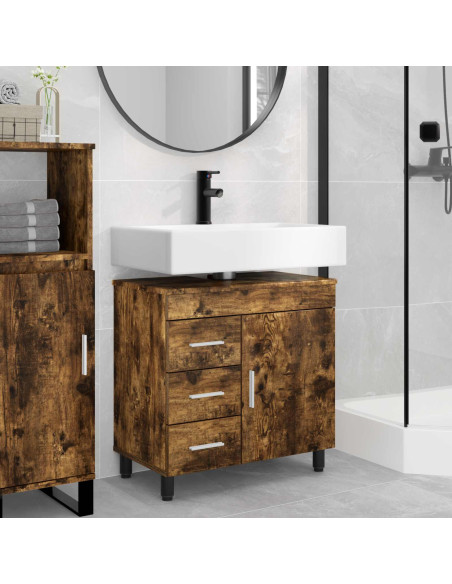 Mobiletto da bagno Rovere Fumo 60 x 35 x 60 cm