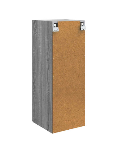 Mobiletto a muro Sonoma grigio 33 x 34,5 x 90 cm
