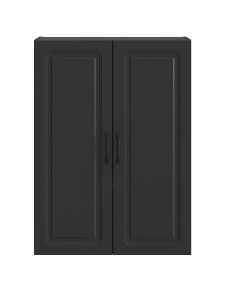 Mobiletto a muro Nero 66 x 34,5 x 90 cm Legno ingegnerizzato