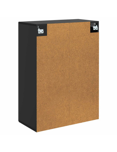 Mobiletto a muro Nero 66 x 34,5 x 90 cm Legno ingegnerizzato