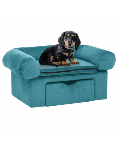 Divano per cani Turchese 75 x 50 x 38cm Peluche