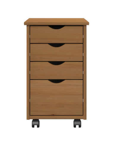 Mobile con Ruote con ruota MOSS Marrone Miele 34 x 39 x 56 cm