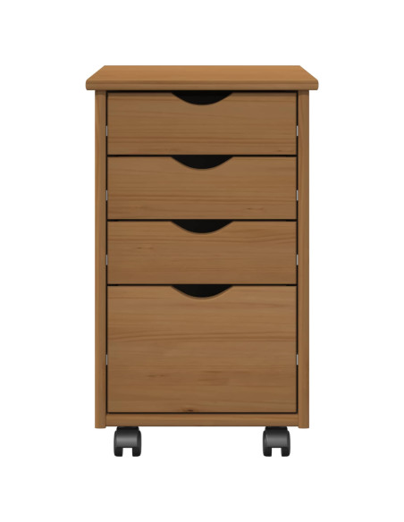 Mobile con Ruote con ruota MOSS Marrone Miele 34 x 39 x 56 cm