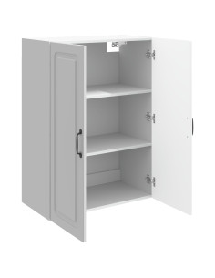 Mobiletto a muro Bianco Lucido 66 x 34,5 x 90 cm 2