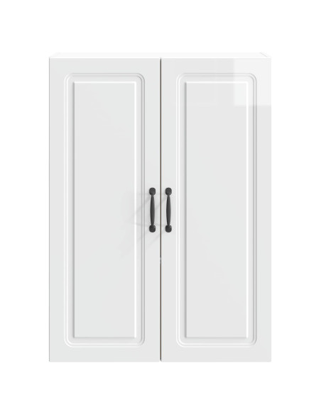 Mobiletto a muro Bianco Lucido 66 x 34,5 x 90 cm