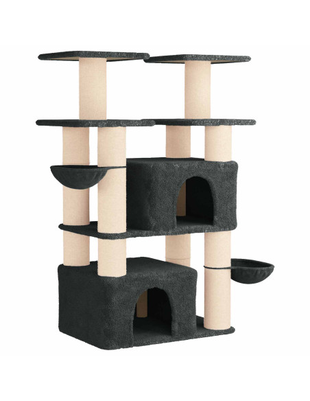 Albero per gatti con pali per graffiare in sisal 2 pz 147 cm