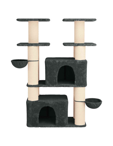 Albero per gatti con pali per graffiare in sisal 2 pz 147 cm
