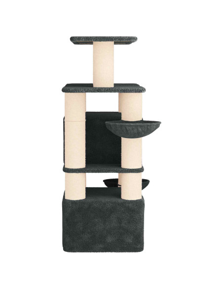 Albero per gatti con pali per graffiare in sisal 2 pz 147 cm