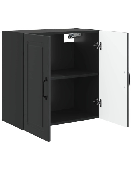 Mobiletto a muro Nero 59 x 31 x 60 cm Legno ingegnerizzato