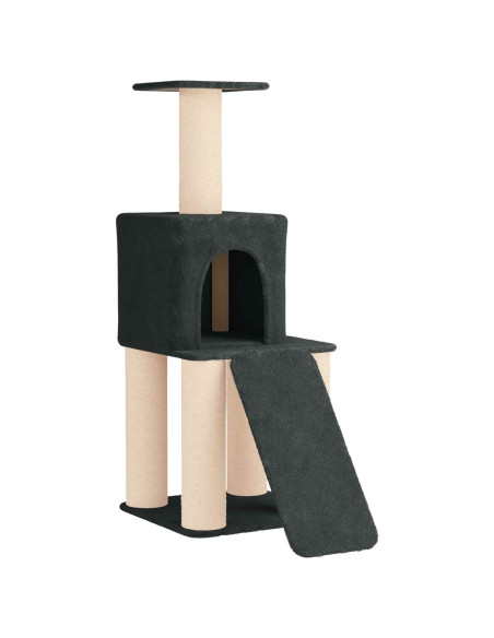 Albero per gatti con pali per graffiare in sisal Grigio Scuro