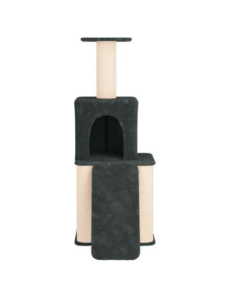 Albero per gatti con pali per graffiare in sisal Grigio Scuro