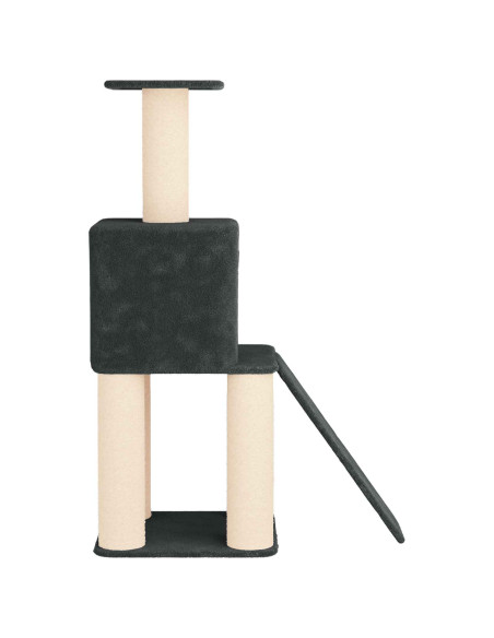 Albero per gatti con pali per graffiare in sisal Grigio Scuro