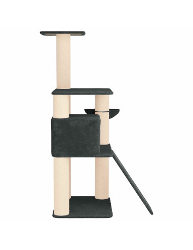 Albero per gatti con pali per graffiare in sisal Grigio Scuro