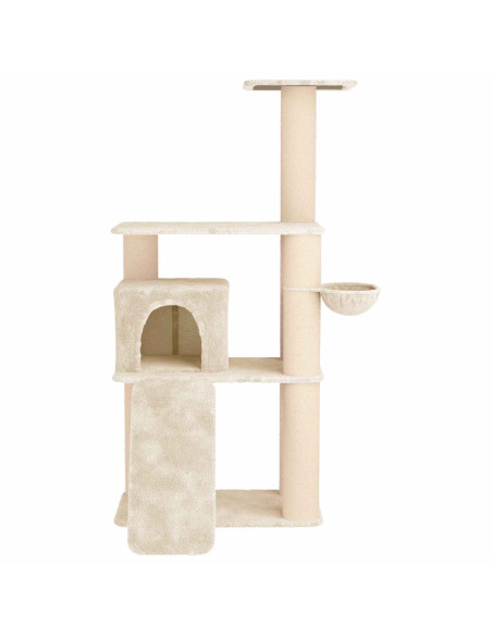 Albero per gatti con pali per graffiare in sisal Crema 173 cm