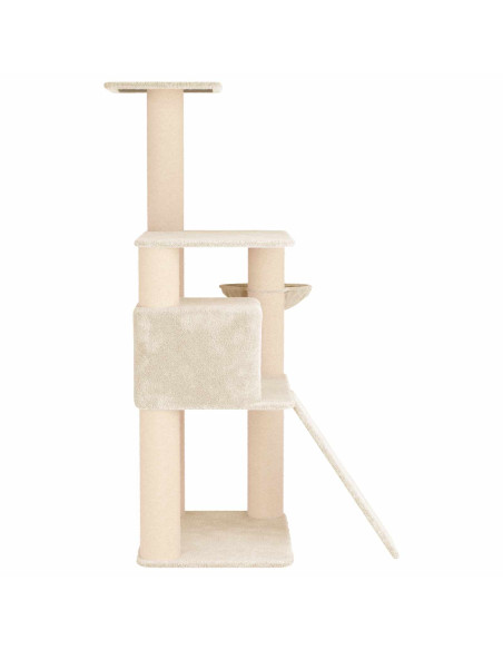 Albero per gatti con pali per graffiare in sisal Crema 173 cm