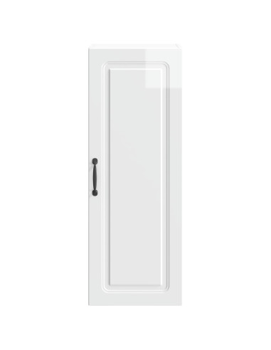 Mobiletto a muro Bianco Lucido 33 x 34,5 x 90 cm