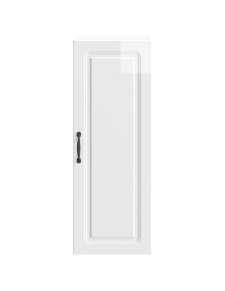 Mobiletto a muro Bianco Lucido 33 x 34,5 x 90 cm