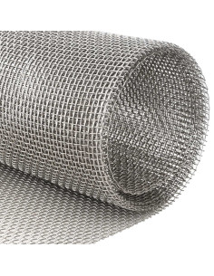 Rete per schermatura 60 x 200 cm 6 Mesh Argento 2