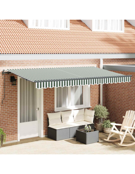 Tenda Retrattile Verde 400 x 200 cm Tessuto