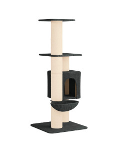 Albero per gatti con pali per graffiare in sisal Grigio Scuro 2
