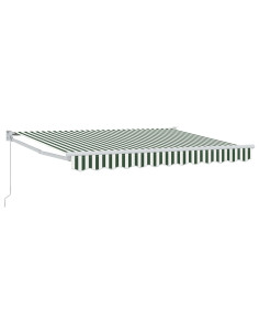 Tenda retrattile Verde e Bianco 3,5 x 2 m