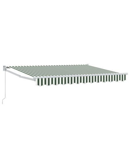 Tenda retrattile Verde e Bianco 3,5 x 2 m