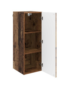 Mobiletto a muro Legno antico 33 x 34,5 x 90 cm 2