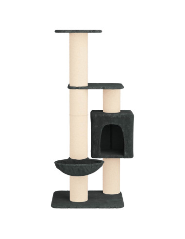 Albero per gatti con pali per graffiare in sisal Grigio Scuro