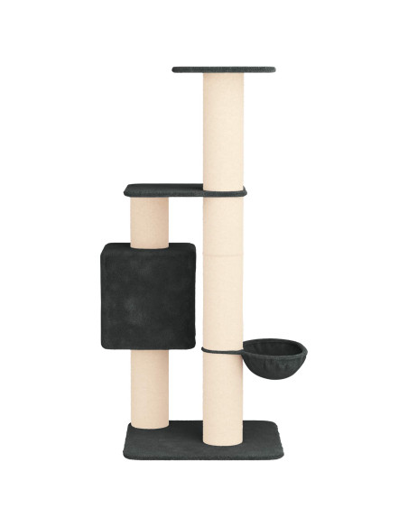 Albero per gatti con pali per graffiare in sisal Grigio Scuro