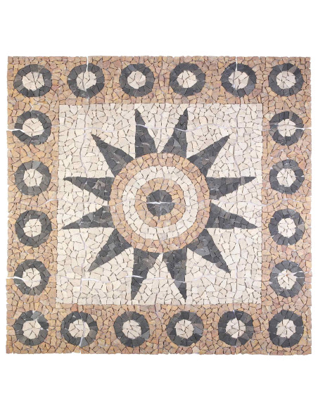 Piastrelle in mosaico con motivo a fiore Multicolore