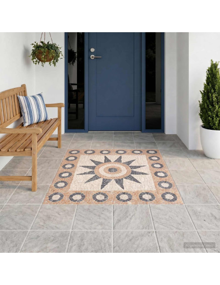 Piastrelle in mosaico con motivo a fiore Multicolore
