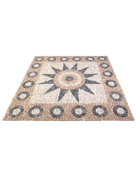 Piastrelle in mosaico con motivo a fiore Multicolore