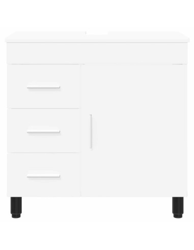 Mobiletto da bagno Bianco 60 x 35 x 60 cm Legno ingegnerizzato