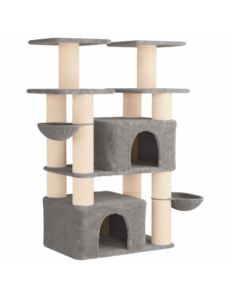 Albero per gatti con pali per graffiare in sisal 2 pz 147 cm