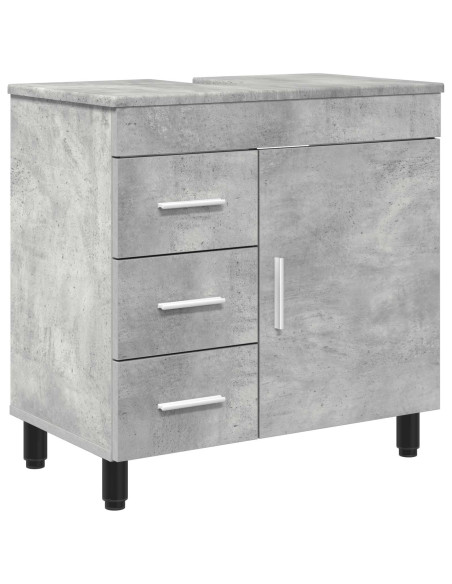 Mobiletto da bagno Grigio Cemento 60 x 35 x 60 cm