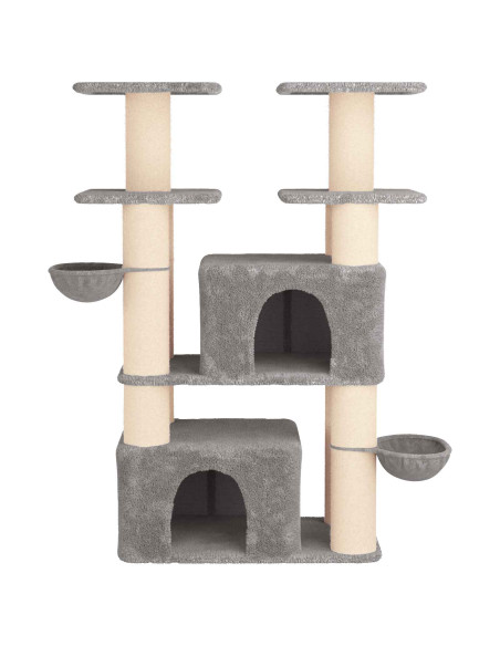Albero per gatti con pali per graffiare in sisal 2 pz 147 cm