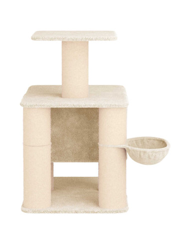 Albero per gatti con pali per graffiare in sisal Crema 96 cm
