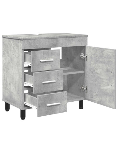 Mobiletto da bagno Grigio Cemento 60 x 35 x 60 cm