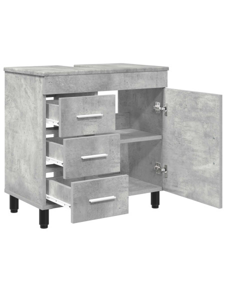 Mobiletto da bagno Grigio Cemento 60 x 35 x 60 cm