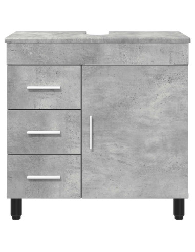 Mobiletto da bagno Grigio Cemento 60 x 35 x 60 cm