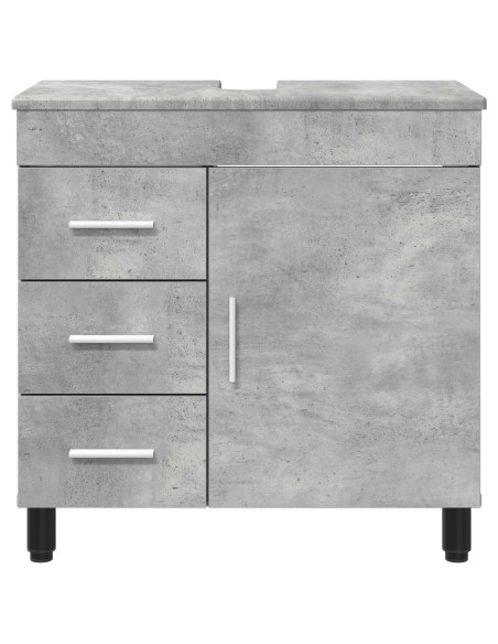 Mobiletto da bagno Grigio Cemento 60 x 35 x 60 cm
