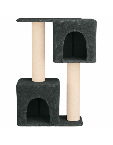 Albero per gatti con pali per graffiare in sisal Grigio Scuro