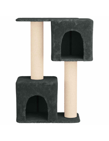 Albero per gatti con pali per graffiare in sisal Grigio Scuro