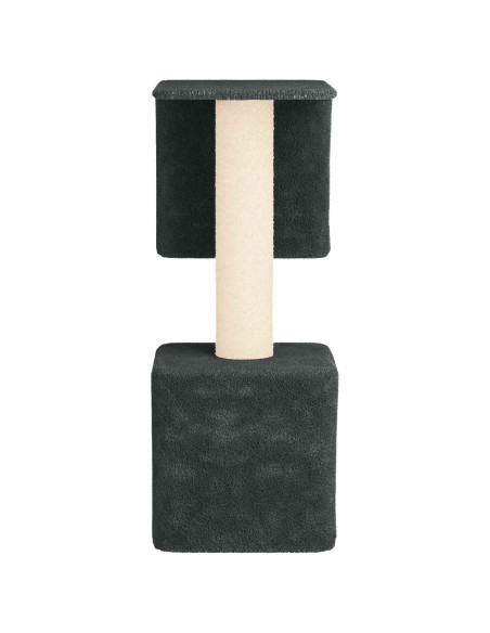 Albero per gatti con pali per graffiare in sisal Grigio Scuro