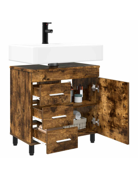 Mobiletto da bagno Rovere Fumo 60 x 35 x 60 cm
