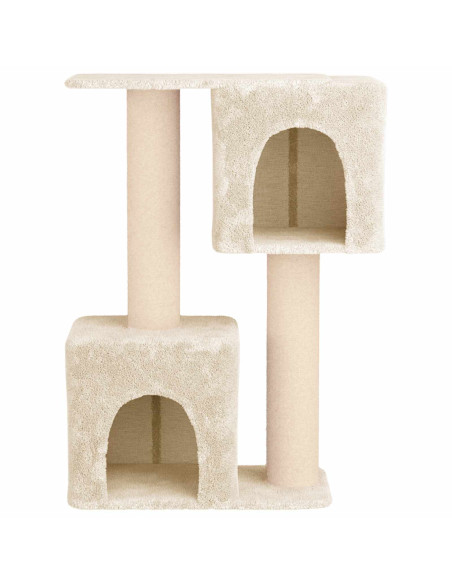 Albero per gatti con pali per graffiare in sisal Crema 114 cm